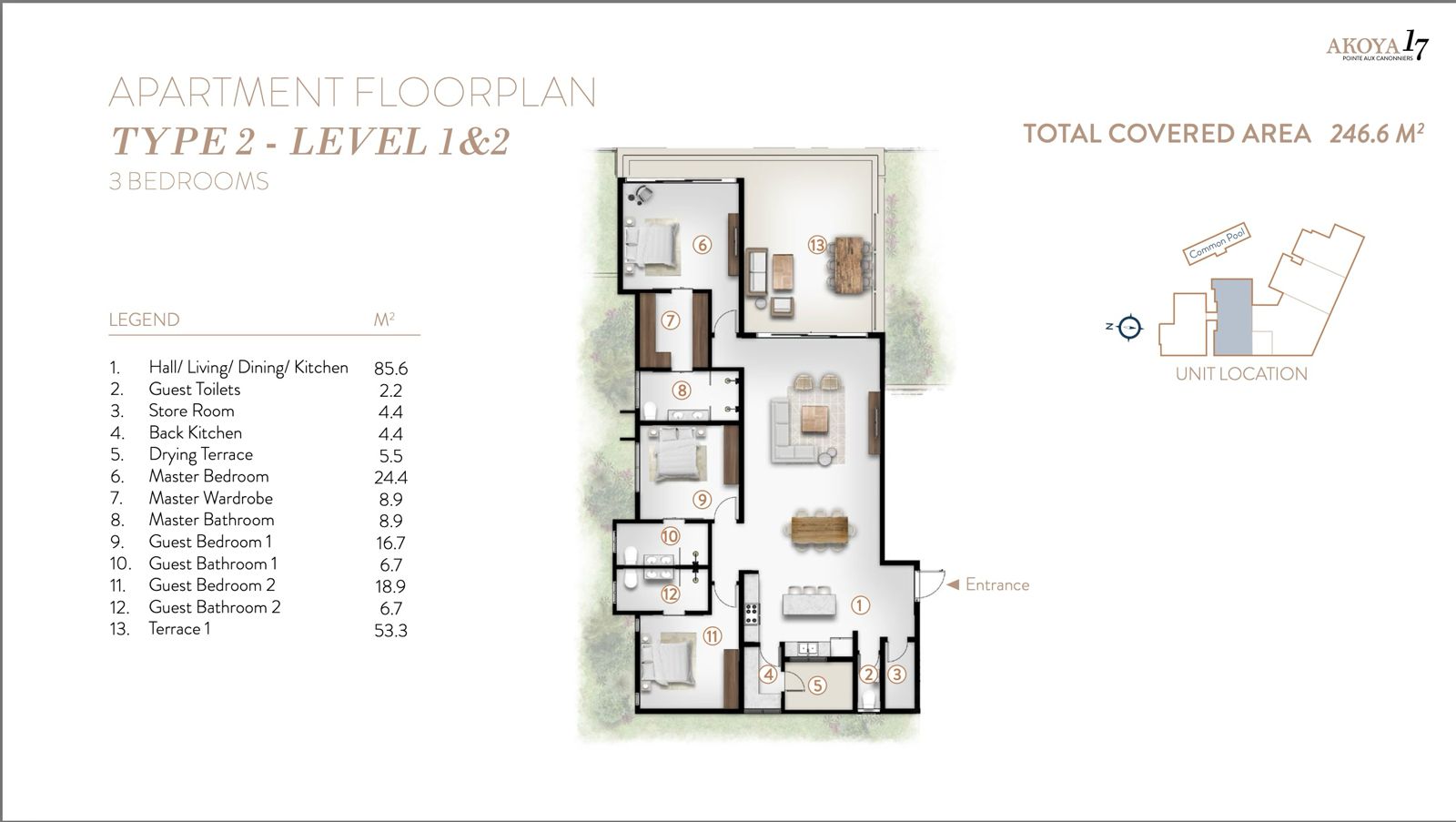Appartement Type 2 2ème étage meublé